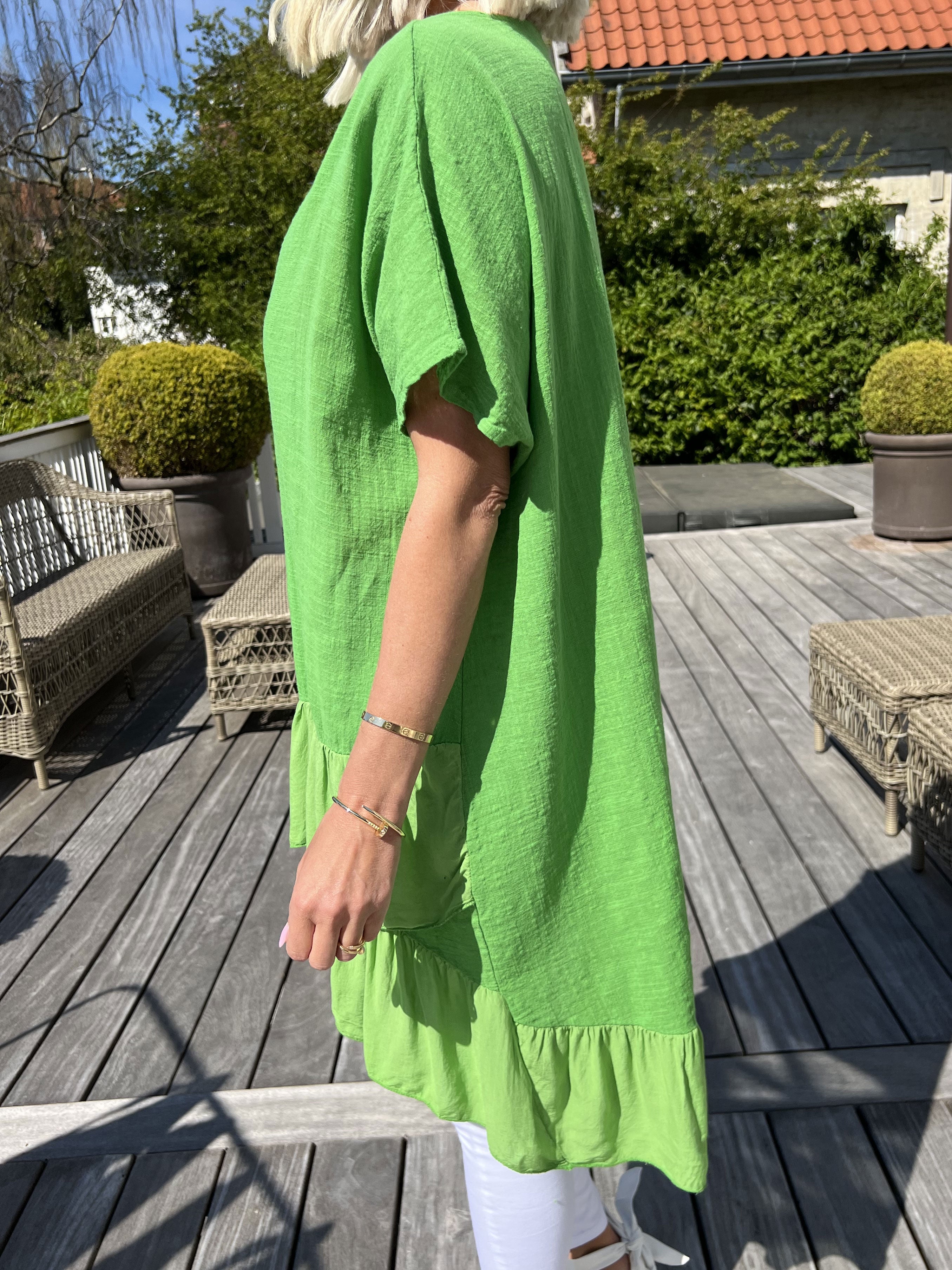 Elba - Tunika i forskudt længde med flæser